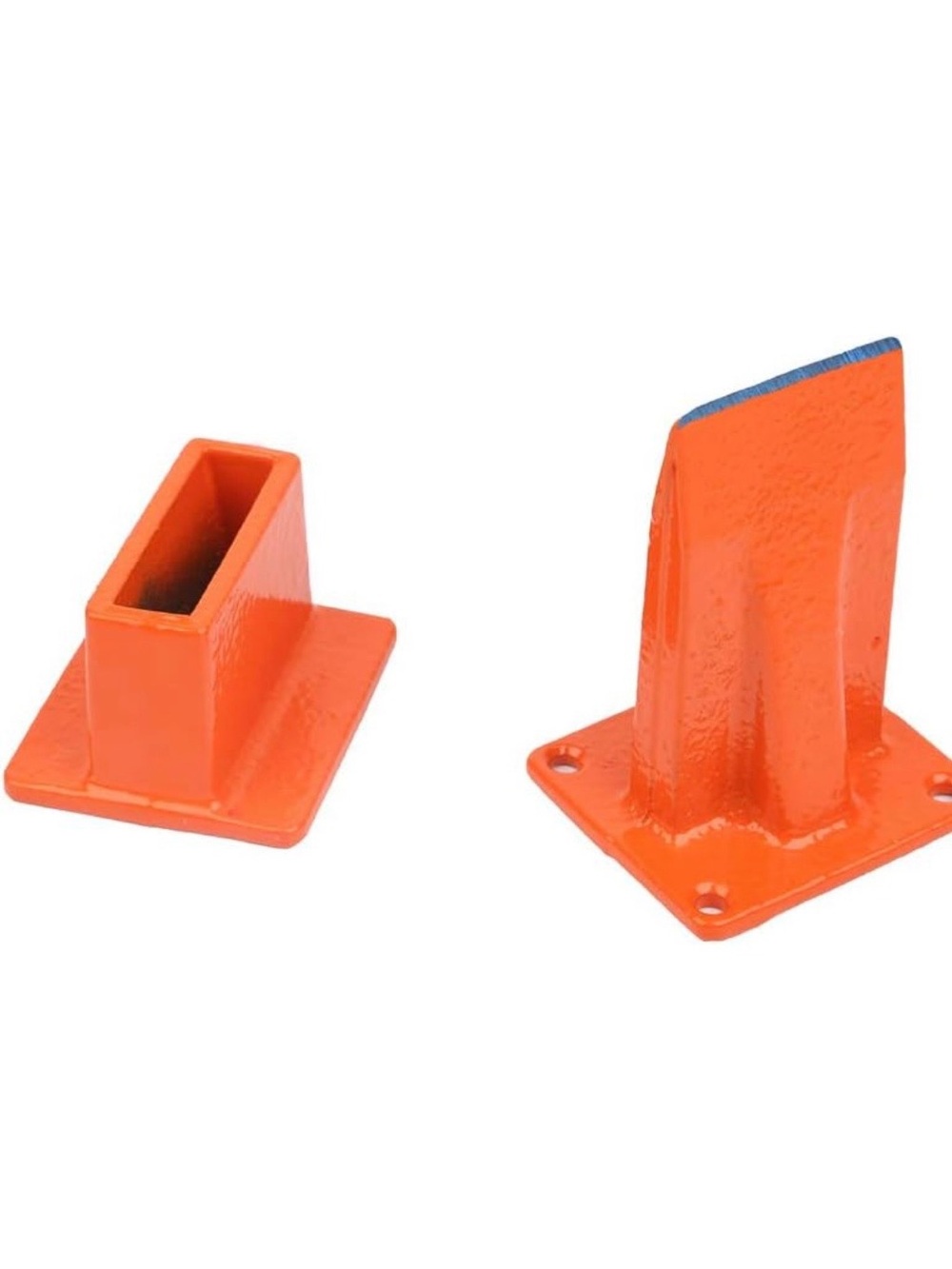 Orange Cast Iron Log Splitter Cone - Heavy-Duty Firewood splitter